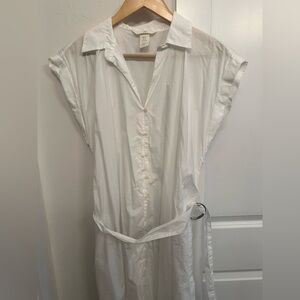 H&M white Button-Up Dress